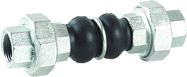 THREADED RUBBER EXPANSION JOINTS / WITH UNION CONNECTIONS