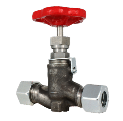 STRAIGHT STEEL STOP VALVE WITH JOINT RINGS CS DIN86552 PN 100