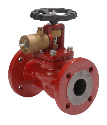 QUICK CLOSING VALVE DISTRICT IRON STRAIGHT FLANGE DIN PN 16