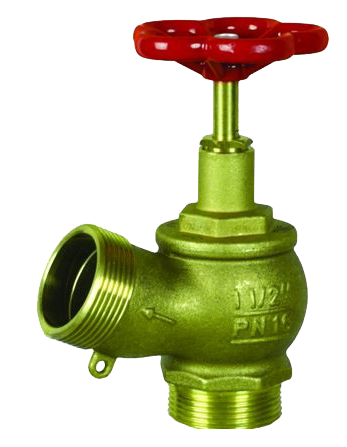 FIRE VALVE ANGLE BRASS 30 ° THREADS DIN PN 16
