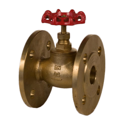 BRASS VALVE WITH THREADED COVER DIN 3202 F1, PN 16