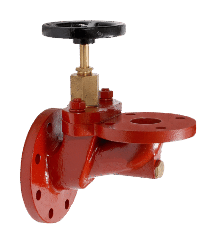 STORM VALVE MALLEABLE CAST IRON ANGLE FLANGED DIN PN 10