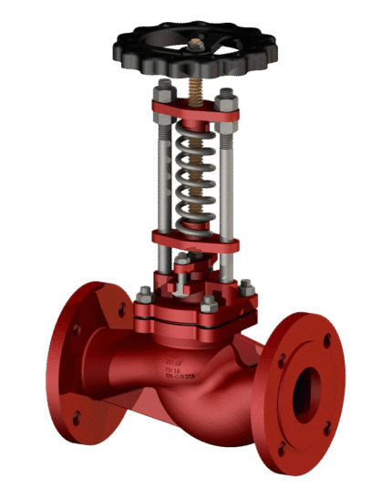CAST IRON OUTBOARD VALVE STRAIGHT WITH SPRING DIN PN 16