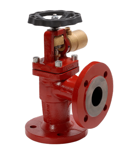 QUICK-CLOSING VALVE MALLEABLE IRON ANGLE FLANGED DIN PN 16